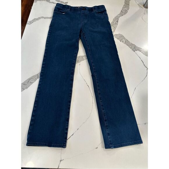 Betabrand Signature Mid-Rise Denim Dark Wash Women’s Sz L Long - Picture 1 of 7